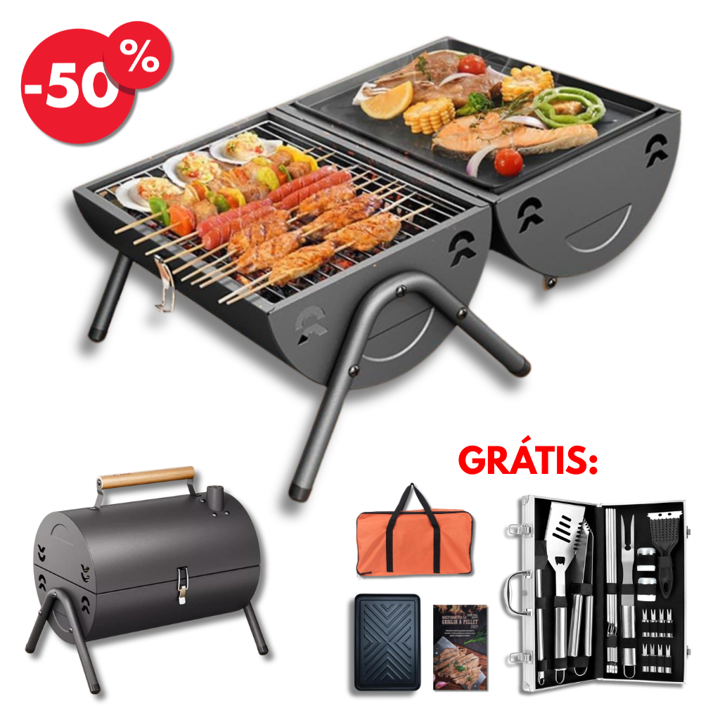 BBQ Portátil a Carvão